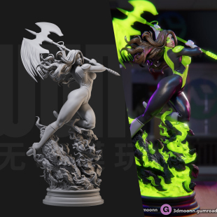 1/24杰西卡 超级英雄 美漫 18比例GK白模手办3D打印兵人模型 6057