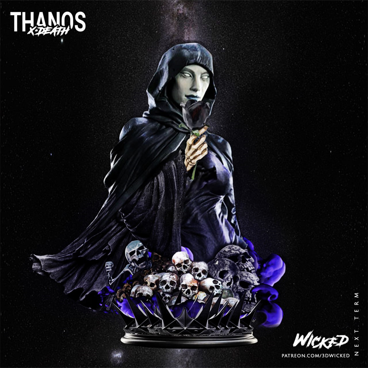 1/10 死亡女士 漫威 创世神 灭霸 16比例GK树脂白模手办模型 1034