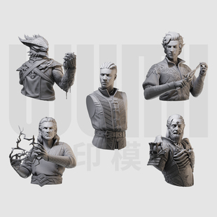 1/10邪念 盖尔 阿斯代伦 博德之门16比例GK树脂白模手办模型 1329
