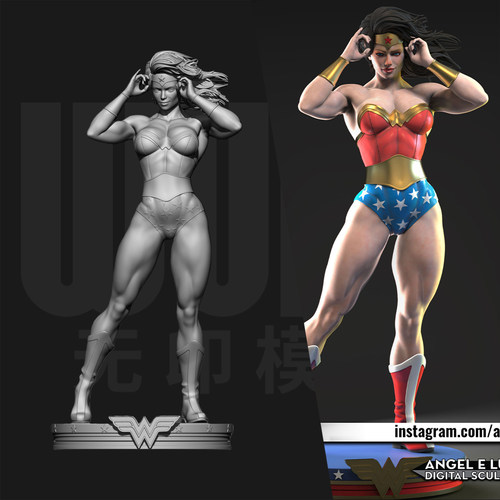 神奇女侠 DC 正义联盟1/24GK白模手办 18比例树脂3D打印模型 6519