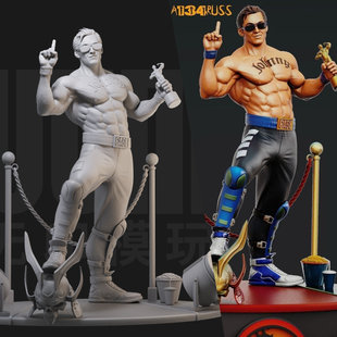 1/24 乔尼凯奇 真人快打 18比例GK白模手办 3D打印兵人模型 2096