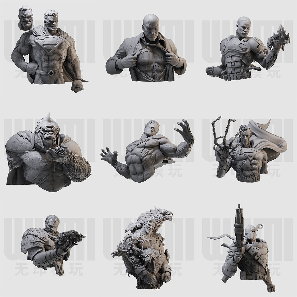 1/10 卢瑟 比扎罗 格鲁特末日军团16比例GK树脂白模手办 1088现货