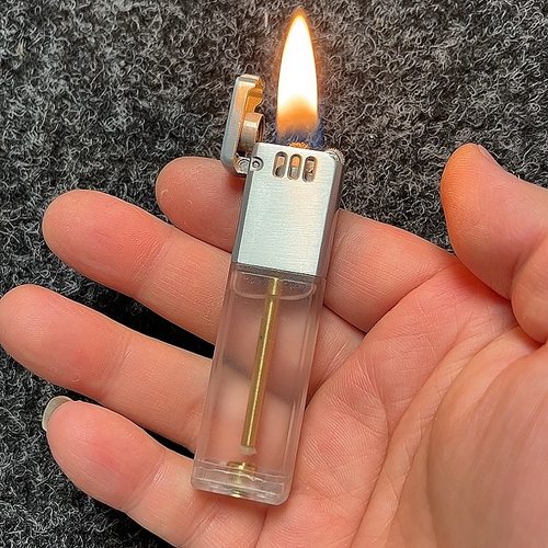 透明油仓砂轮煤油打火机