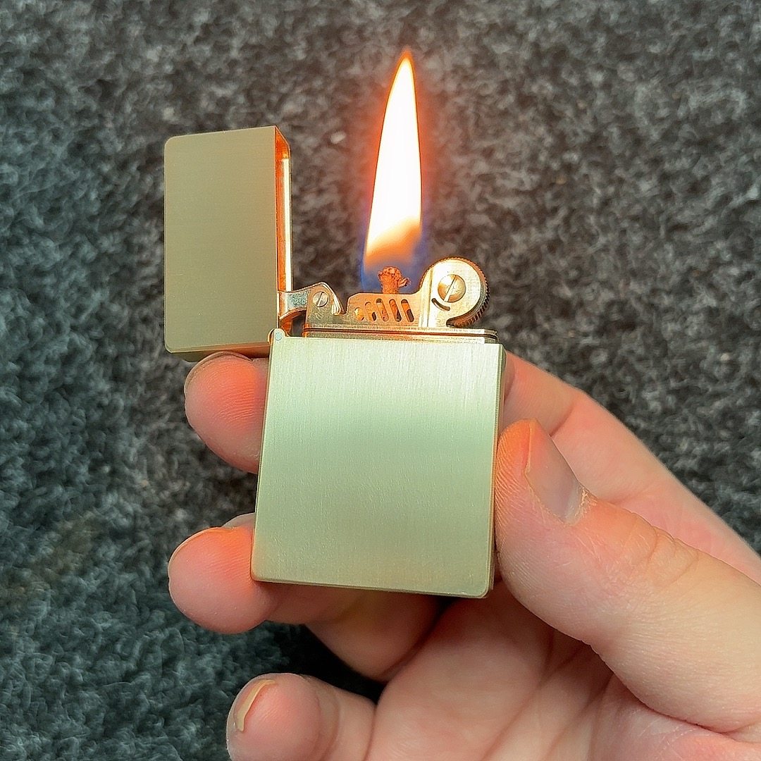 二代小钢炮煤油打火机 升级版薄款黄铜打火机 包邮