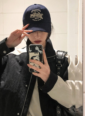 美式复古ins棒球帽子女春夏季韩版百搭显脸小防晒遮阳鸭舌帽男潮