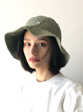 日系刺绣渔夫帽子女春夏季ins休闲百搭显脸小出游遮阳防晒帽男潮