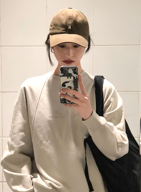 韩版ins纯棉字母棒球帽子女春夏季复古百搭显脸小遮阳鸭舌帽男潮