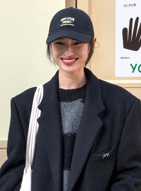 韩版ins棒球帽子女春夏季休闲百搭显脸小学生防晒遮阳鸭舌帽男潮