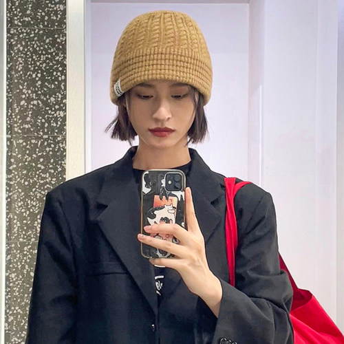 秋冬渔夫帽百搭女显脸小针织帽