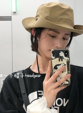 西部牛仔帽女夏季日系户外露营防晒渔夫帽大头围遮阳登山钓鱼帽男