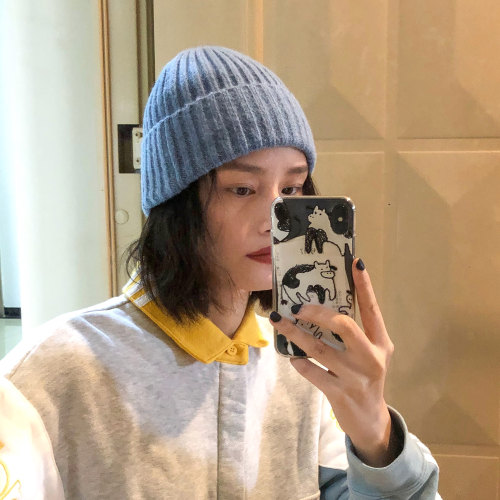 百搭帽子女秋冬季韩版潮男毛线帽