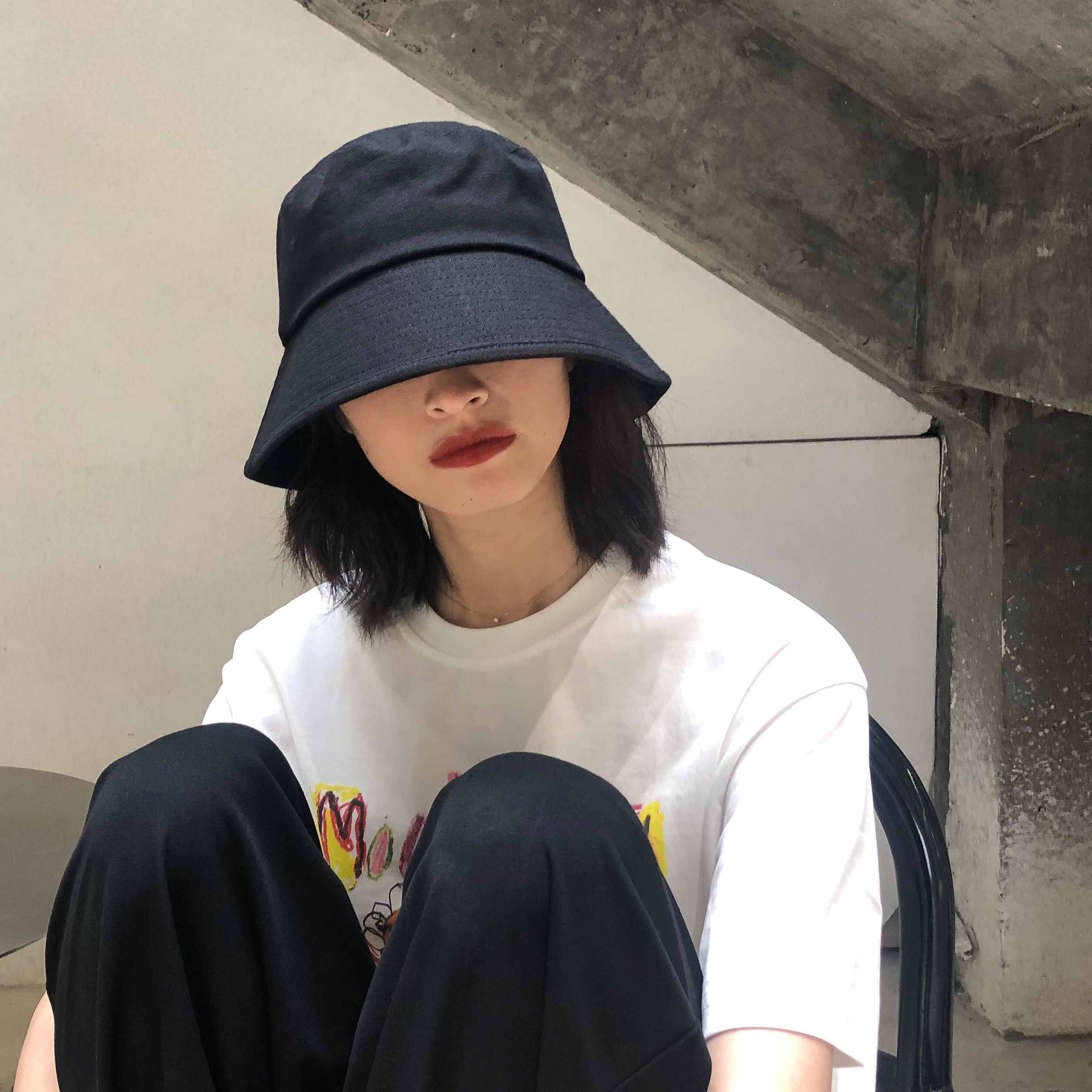 万年百搭！黑色禁欲系ins渔夫帽女大檐韩版百搭遮阳帽盆帽子男潮,服饰配件/皮带/帽子/围巾,帽子,淘宝优惠券,粉丝福利购,淘宝优惠卷