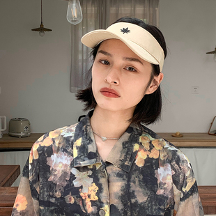 遮阳帽女防晒网红空顶帽ins潮牌无顶棒球鸭舌帽户外太阳帽夏帽子