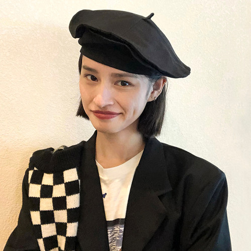 韩系ins风网红款云朵贝雷帽子