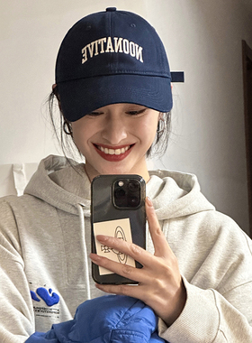 韩版ins字母鸭舌帽女春夏季百搭学生情侣显脸小防晒遮阳帽子男潮