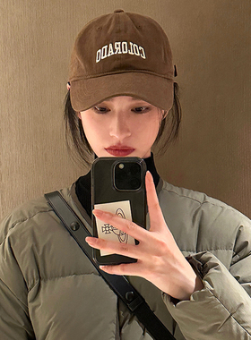 韩版ins字母棒球帽子女春夏季百搭复古情侣显脸小遮阳鸭舌帽男潮