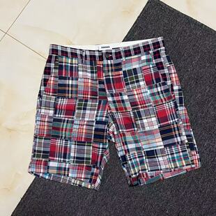 百家布百家裤 休闲五分裤 无标阿美咔叽百纳补丁乞丐短裤 破锣男装