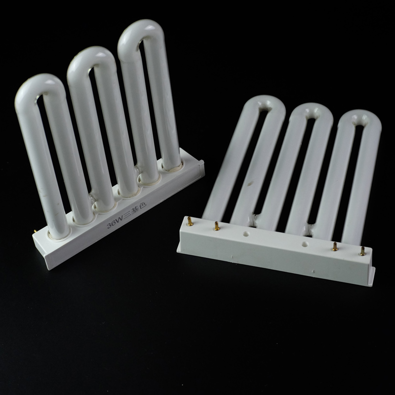 3U排管灯45w厨卫吸顶灯节能灯平四针26w36w替换led四针三基色灯管