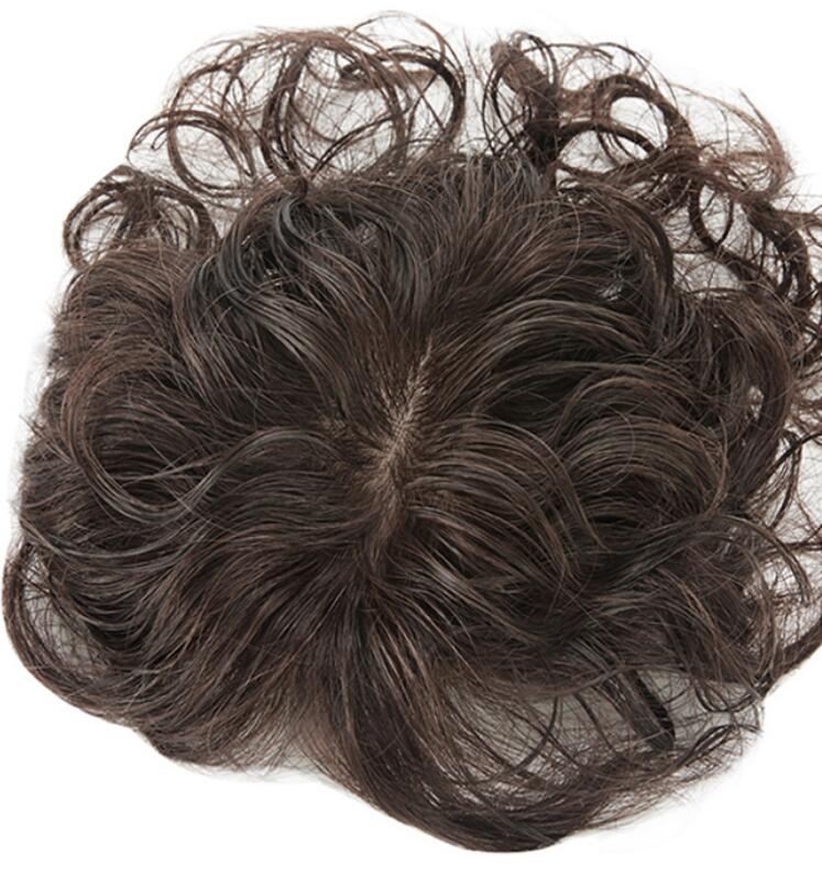 中老年假发补发块卷发刘海假发片