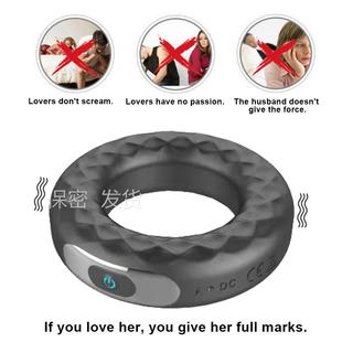 按摩解压充电硅胶甜甜圈震动锁经环男用自律器黑色甜甜圈缓解压力