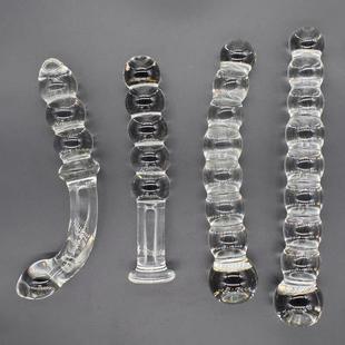 连珠棒玻璃穴位器九球葫芦串舒缓门塞背部拉珠保健按压精美器具高