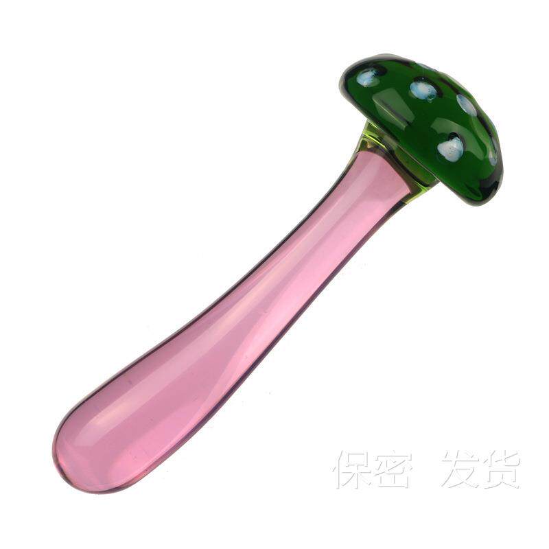 玻璃蘑菇按摩器 玻璃放松玩具 蘑菇按摩新款解压局部小号缓解压力