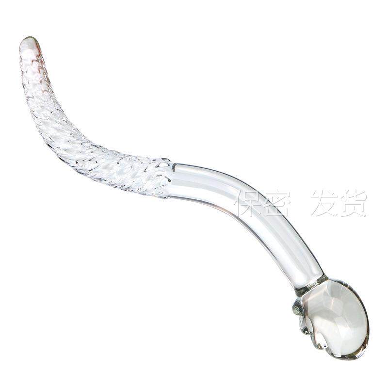 按摩用大号透明玻璃蛇型器器 女用器具 私密菊部双用 放松解压器