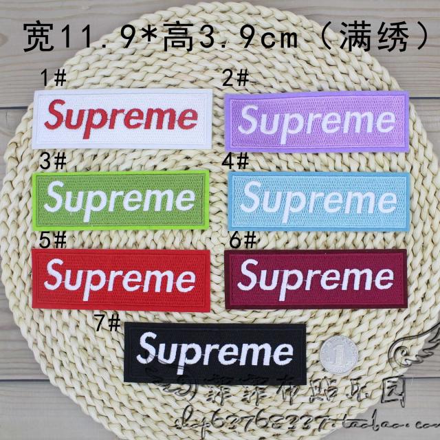 补丁贴布贴刺绣熨烫徽章原宿潮牌标志logo7色10.9*.3.9cm满绣