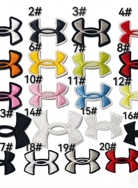 logo刺绣布标装饰贴补丁贴布贴刺绣熨烫多色标志4.6*2.8cm