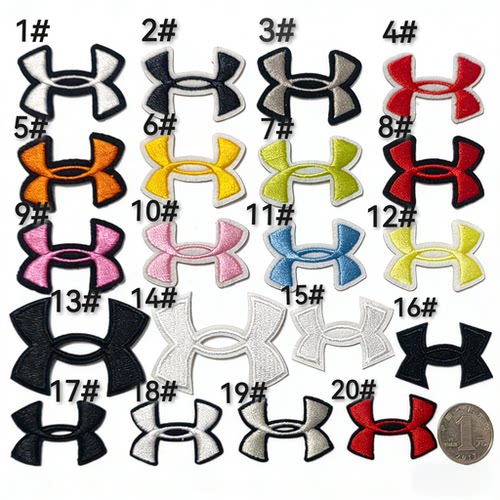 logo刺绣布标装饰贴补丁贴布贴刺绣熨烫多色标志4.6*2.8cm