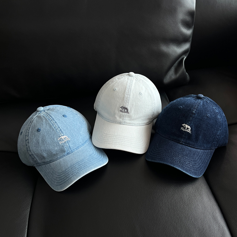 『棕熊刺绣』水洗牛仔棒球帽