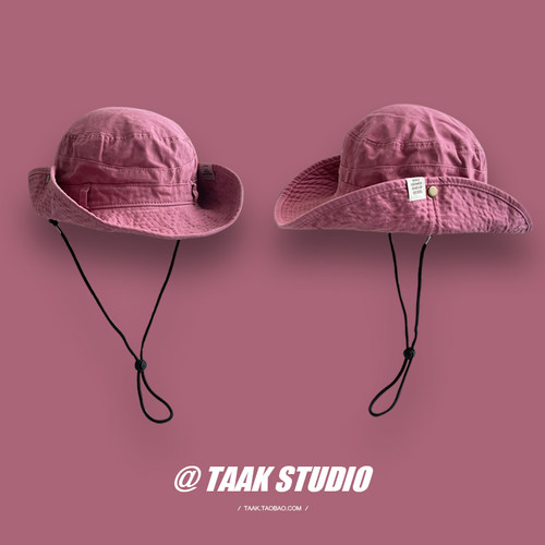 梅子色户外露营登山帽