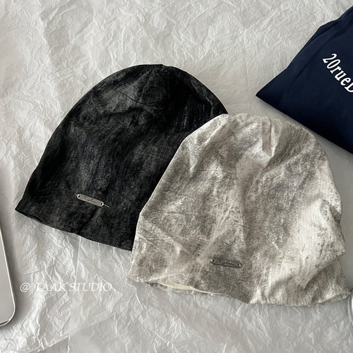 日系渐变晕染薄款包头套头帽