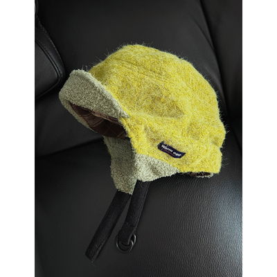 潮牌格子毛绒绒雷锋帽子