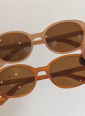 网红ins复古风墨镜女韩版街拍潮小脸圆脸显瘦圆形明星太阳镜潮男