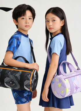 李宁儿童游泳收纳包干湿分离防水包男女青少年学生游泳装备收纳包