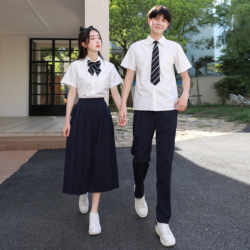 朗诵合唱比赛演出服长裙初中高中生小学生运动会毕业班服校服套装