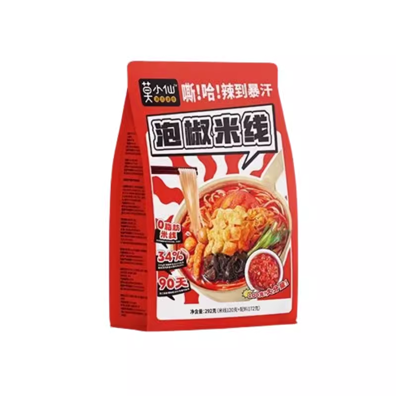 莫小仙泡椒米线292g*3袋重庆风味水煮即食方便速食袋装夜宵米粉丝 粮油调味/速食/干货/烘焙 方便米线/米粉 原图主图