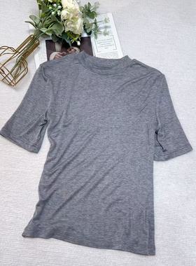 【小黑家】长54高端蚕丝棉超薄超轻凉感舒适百搭T恤11189