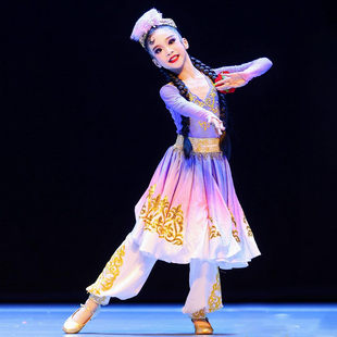 少数民族服装克孜力古丽维族服饰女童新疆维吾尔族舞蹈演出服新款