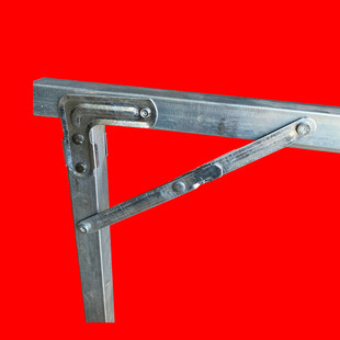 加厚镀锌铁X型晾衣架配件折叠斜拉固定件货架连接片二折撑杆铰链