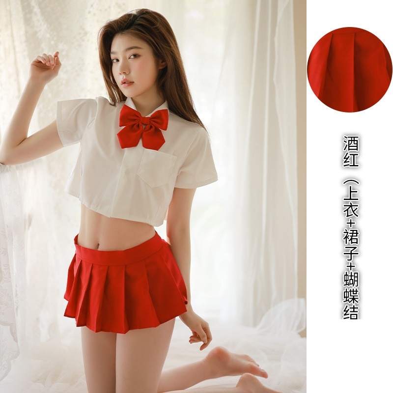 少女jk制服没有内衬的超短裙