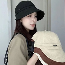 帽子女款2025新款春夏韩版百搭遮阳防晒渔夫帽大头围显脸小鸭舌帽