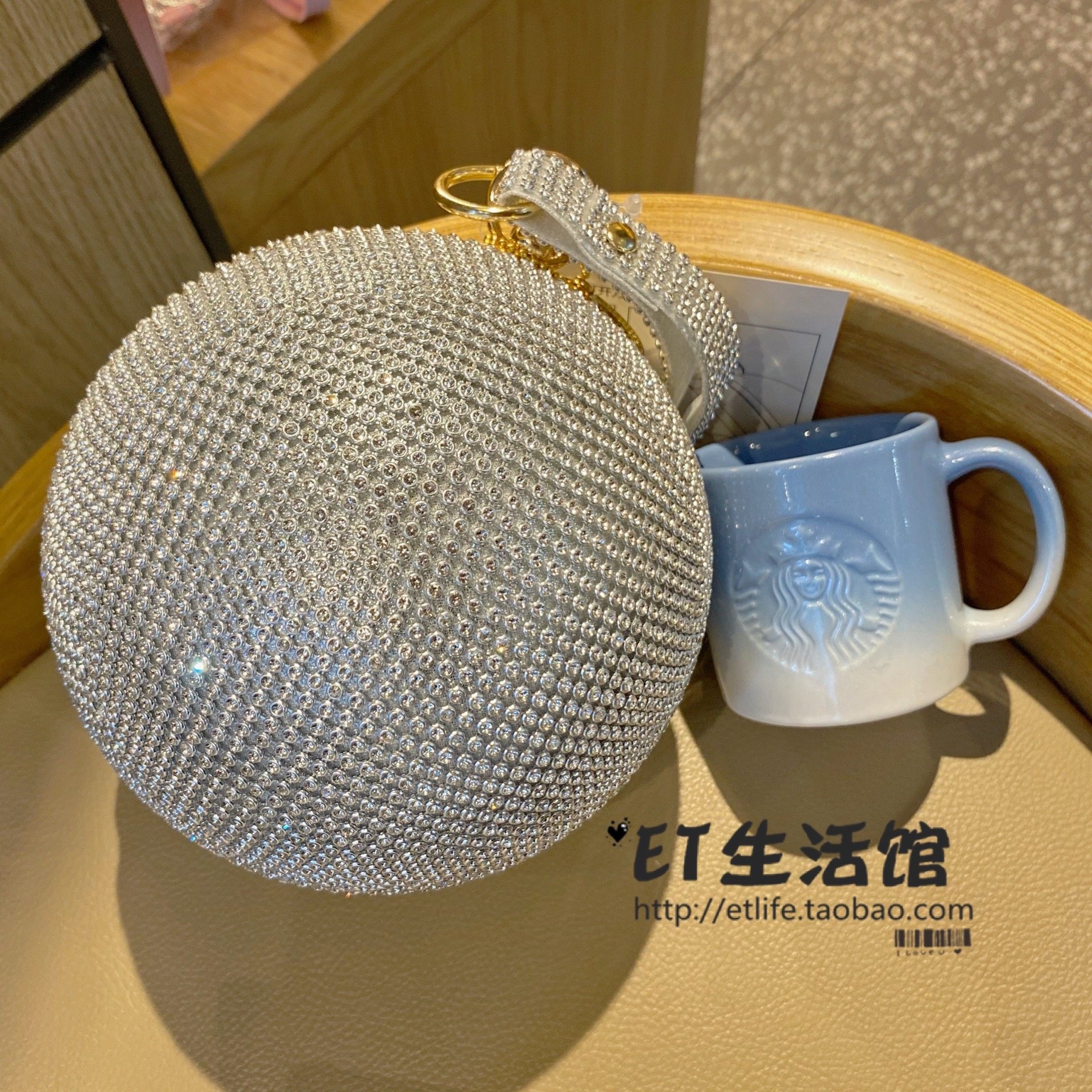 星巴克杯子2021圣诞礼物女神杯闪耀 渐变钻球包浓缩咖啡杯 马克杯