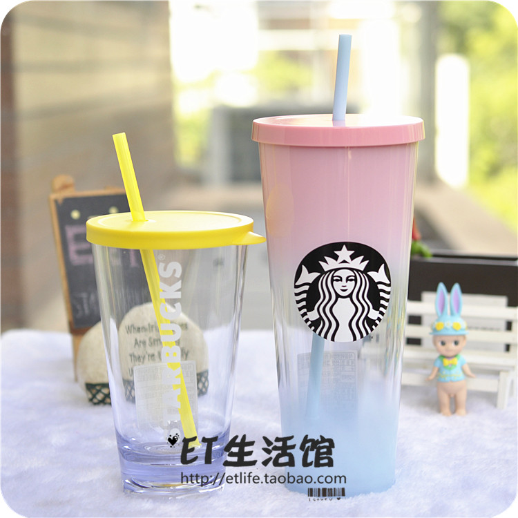 韩国蓝色奶瓶星巴克杯子