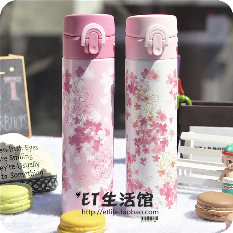 日本膳魔师樱花限量不锈钢保温杯