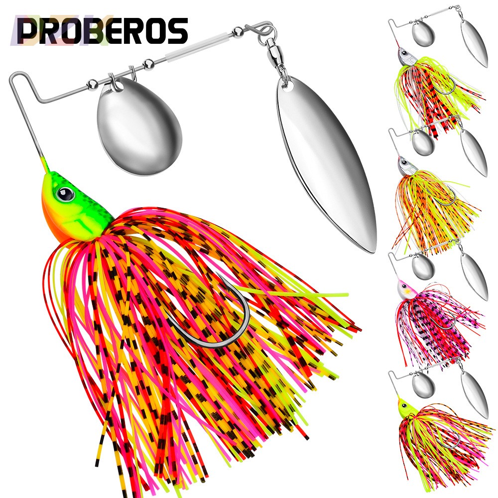 PRO BEROS品牌路亚饵5色流苏胡须佬合金10g15g20gy9