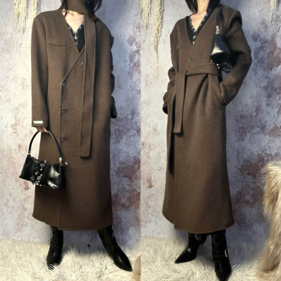 双面呢羊毛大衣ANTIMOON全羊毛