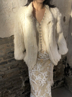 真兔毛编织中古感柔软轻盈秋冬不压身短款 气质内搭年轻皮草