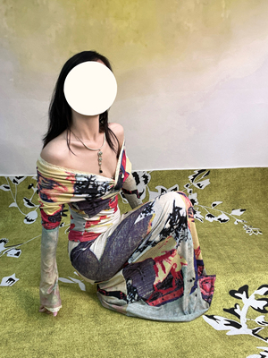 新中式国风高缇耶针织连衣裙套装